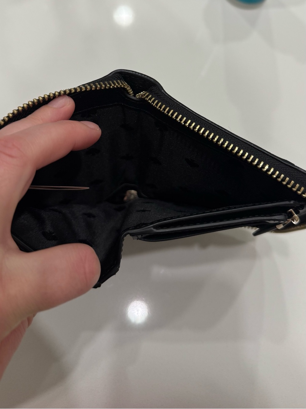 kate spade Black Saffiano Zip Wallet with Key Ring Charm - Picture 5 of 5